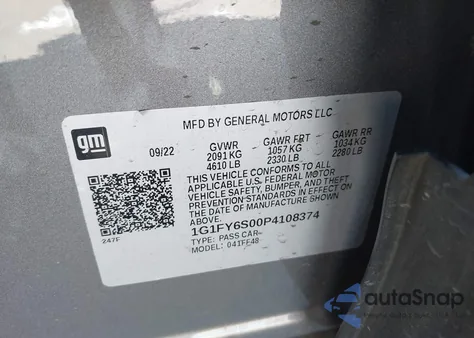 2023 Chevrolet Bolt Euv Fwd Lt from USA, damaged, VIN 1G1FY6S00P4108374
